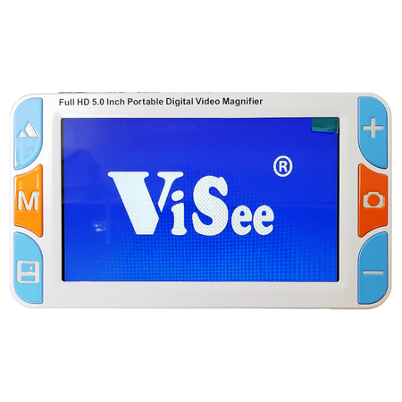VISEE Video Magnifier, 48x, 3MP, 5" LCD, 26 Color Mode, Rechargeable LVM 500-3MP